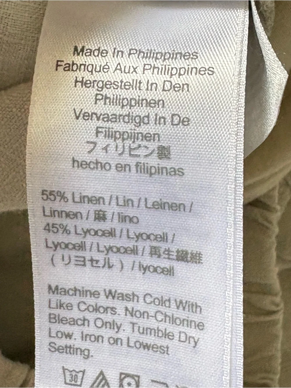 J crew high rise linen blend pants